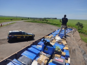 PRF apreende 3,7 toneladas de maconha em Naviraí (MS)